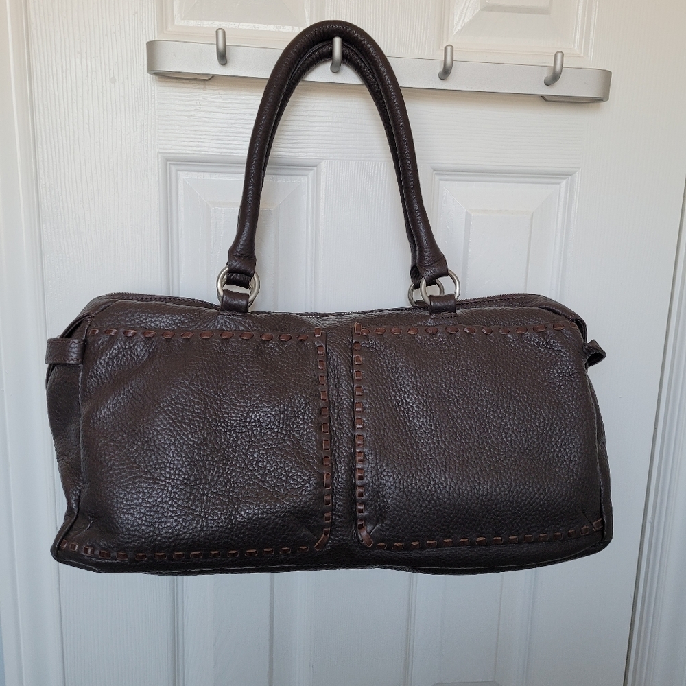 Brand new Johnny Farah brown leather handbag